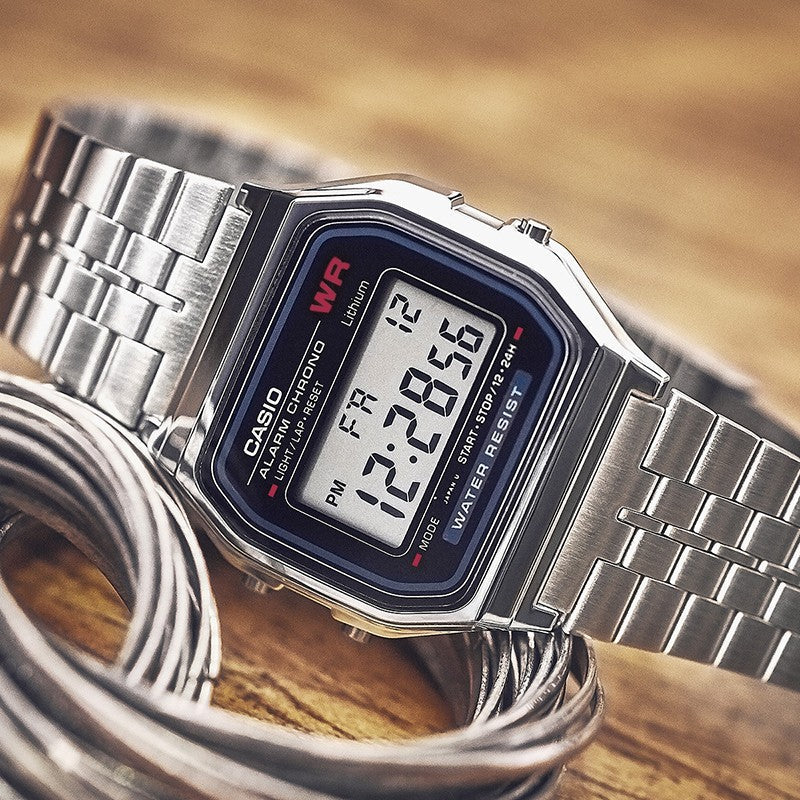 Casio Standard Classic Retro Digital Watch 'Silver Black' LA680WA-1B&A159WA-N1