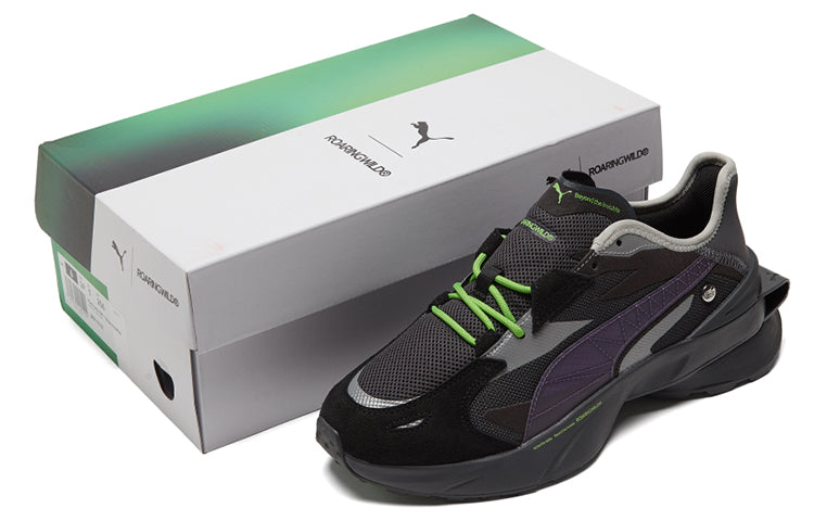 ROARINGWILD x PUMA Unisex Pwrframe Op-1 Sports Shoes Black 'Blue' 382110-01