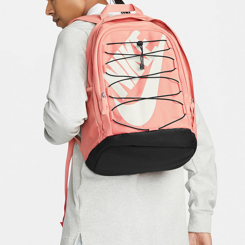 Nike Hayward Logo Straps Large Capacity Colorblock Backpack One Size Black Pink Blackpink DV1296-824