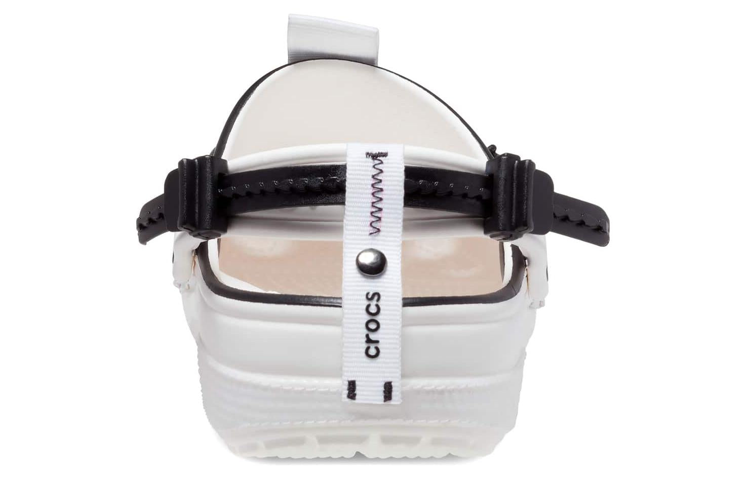 Crocs Classic Zip Tie Buckle Clogs 'Black White' 208127-066