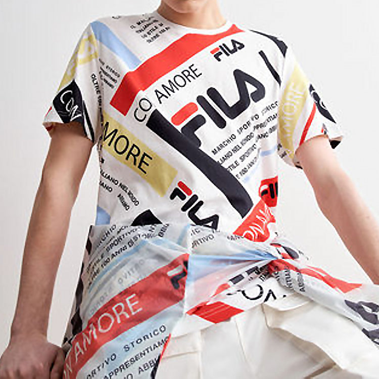 FILA Casual Contrasting Colors Logo Tee Multicolor F11M028115F