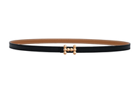 HERMES Leather Belts Women's Black Brown