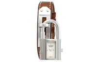 HERMES Wrist Watch Quartz Movement Cowhide Strap 20mm White Dial Women's Watch