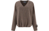 PRADA V-Neck Checked Pullover