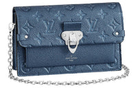 LOUIS VUITTON Vavin Leather Wallet Purse Regular Women's Blue