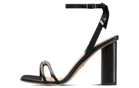 DIOR Sunset One Strap Sandals 10cm Women's Black