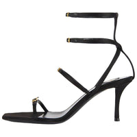 SAINT LAURENT Lydia One Strap Sandals 7.5cm Women's Black