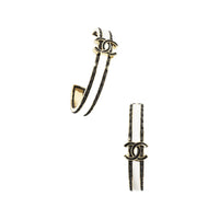 CHANEL Metal Earrings Women's White