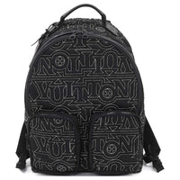 LOUIS VUITTON Leather Trim Backpack Men's Black