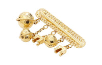 CELINE Gold-Plated Brooches Women's Gold