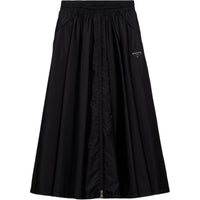 PRADA Triangle logo Zipped Maxi Skirt
