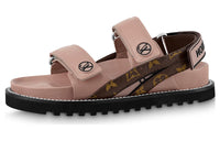 LOUIS VUITTON Paseo Comfort Beach Sandals Women's Pink
