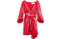 CELINE Embroidered Sequin Wrap Dress