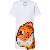 LOUIS VUITTON Sequin Leopard T-Shirt Dress