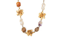 SAINT LAURENT Pre Owned 1990s Flower detail Necklace