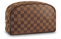 LOUIS VUITTON Cow Leather Toiletry Bag Men's Brown