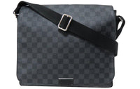 LOUIS VUITTON District Canvas/with Leather Messenger Bag Crossbody Bag Shoulder Bag Men's Black