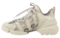 DIOR D-Connect Low-Top Casual Shoes Women's White Gray