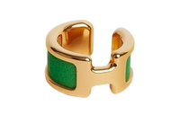 HERMES Brass Clip-On Earrings Women's