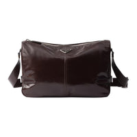 PRADA Calfskin Shoulder Bag Men's Brown