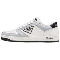 PRADA District Leather Sneakers 'White Grey' Women's