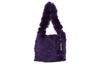 MIU MIU Sheepskin And Wool Blend Handbag Women's Purple