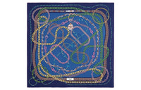 HERMES Silk Scarves Women's Blue