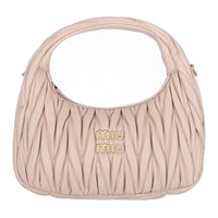 MIU MIU Lambskin Handbag Women's Pink