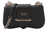 PRADA Leather Shoulder Bag Crossbody Bag Regular Women's Black
