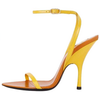 SAINT LAURENT Katoucha One Strap Sandals 10cm Women's Yellow