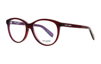 SAINT LAURENT Plastic Irregular Shape Eyeglass Frames Women's Red