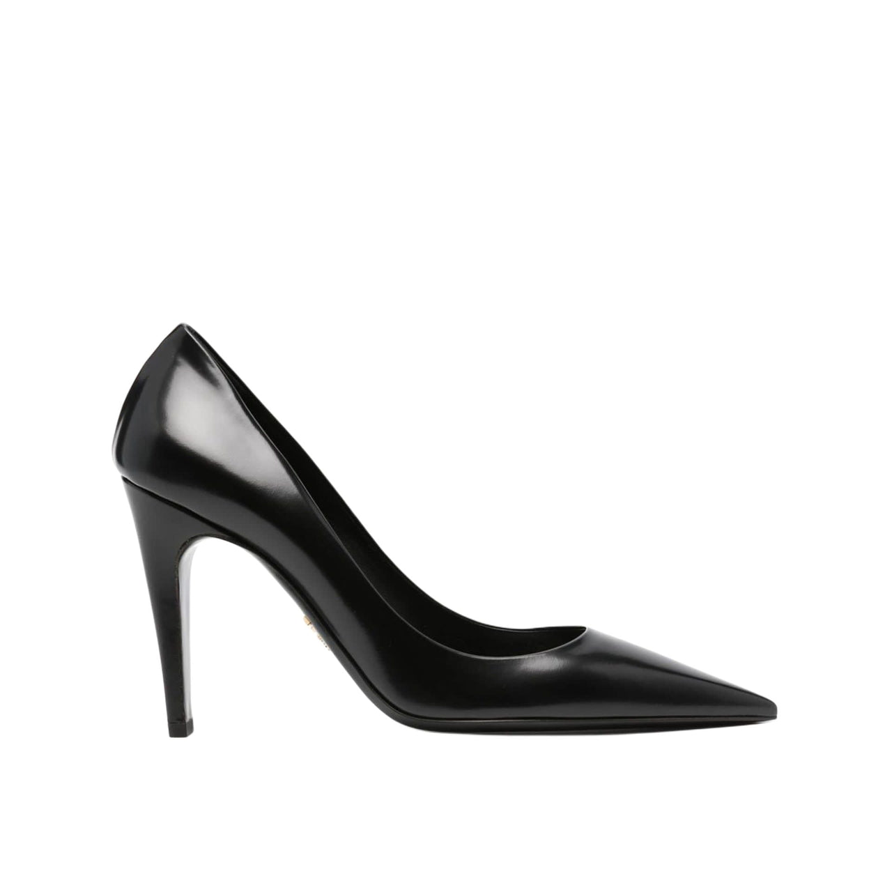 PRADA Block Heel High Heels 10cm Women's Black