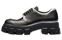 PRADA Moonlith Brushed Leather Lace-up Shoes