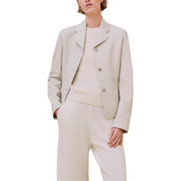 HERMES Leather Jacket Women's White