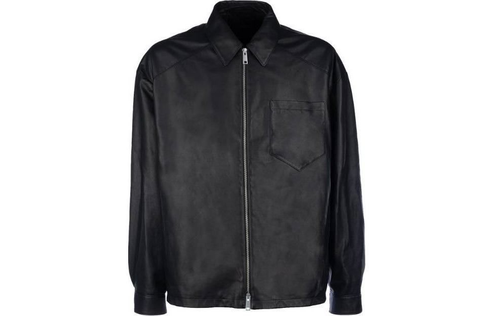 PRADA Zip-Up Leather Jacket