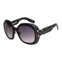DIOR Plate Frame Irregular Shape Sunglasses Women's Black