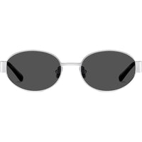 CELINE Metal Oval Sunglasses Women's Silver