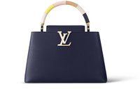 LOUIS VUITTON Capucines Taurillon Leather Capusin Shoulder Crossbody Handbag Medium Size Women's Marine Blue