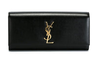 SAINT LAURENT Cow Leather Clutch Women's Black