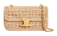 CELINE Plant Material Crossbody Bag Shoulder Bag Women's Natural Color