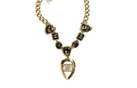 CHANEL Necklaces Women's Gold/Black