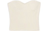 SAINT LAURENT Strapless Tops Women's White