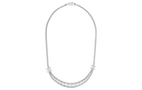 CELINE Crystal Necklaces Women's Silver
