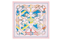 HERMES Silk Scarves Women's Pink