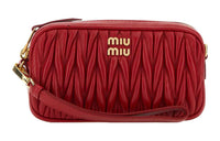 MIU MIU Lambskin Clutch Women's Red