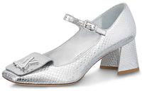 LOUIS VUITTON Shake Spool Heel High Heels 5.5cm Women's Silver