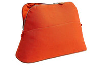 HERMES Bolide Cotton Bowling Bag Storage Bag Women's Orange