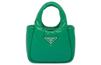 PRADA Leather Handbag Mini Women's Green