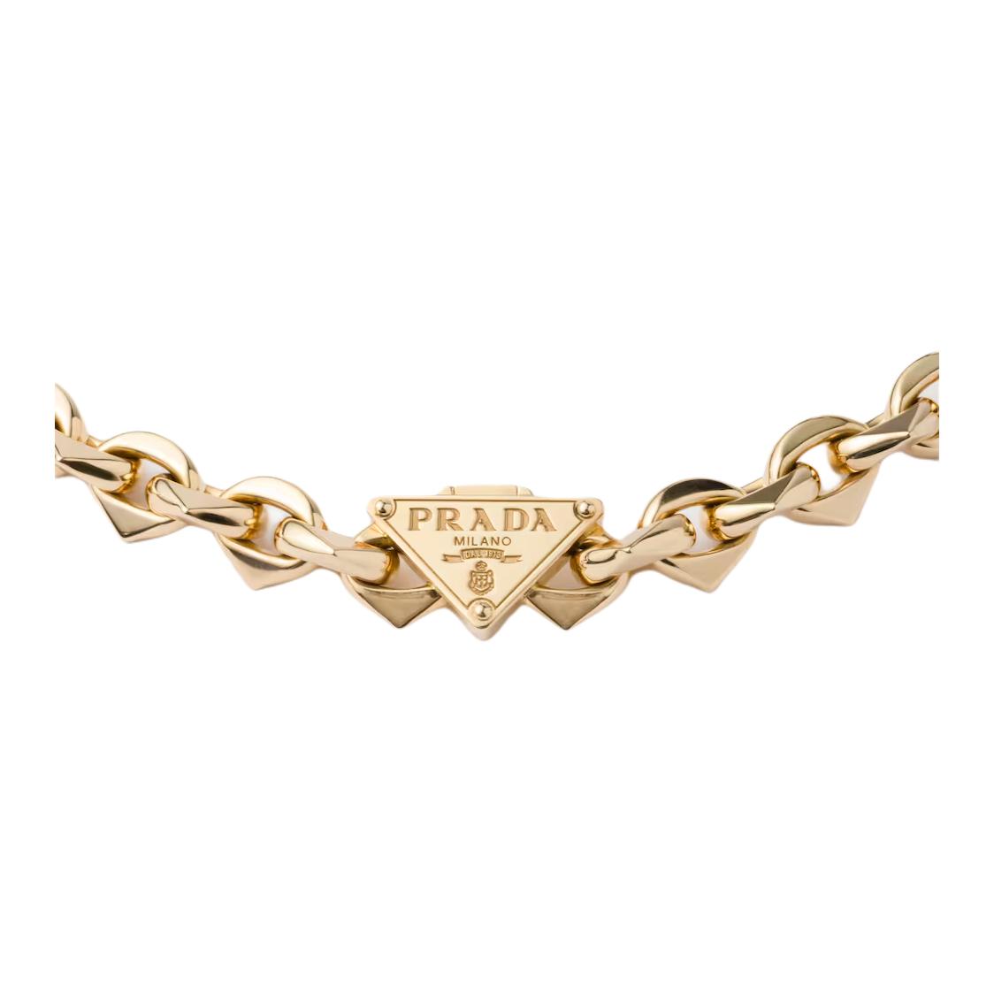 PRADA 18K Gold Necklaces Men's Gold