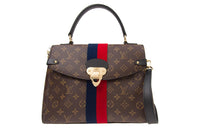 LOUIS VUITTON GEORGES Leather Shoulder Bag Crossbody Bag Handbag Medium Size Women's Coffee